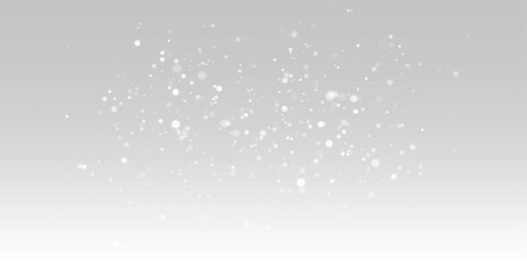 PNG falling snow on transparent background with light snowfall and snowflakes bokeh lights