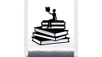 Dynamic silhouette of a person balancing created with vibrant colors and clean lines ideal for modern design projects