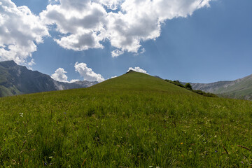 Obraz premium Mountain view in the Arves massif, French Alps