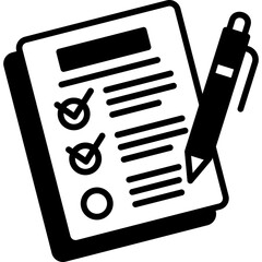 Exam Test Solid Icon