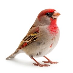 Colorful Finch Isolated on White