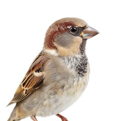 Colorful Finch Isolated on White