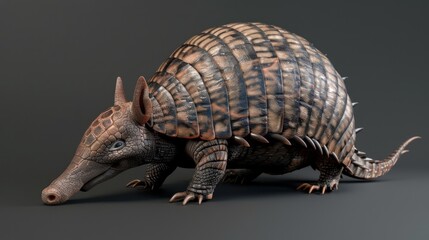 Fototapeta premium Armadillo Isolated on White Background