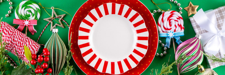 Christmas and New Year cutlery background, holiday table setting, festive dinner brunch invitation...