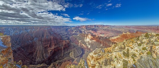 Grand Canyon sweeping winter canyon view