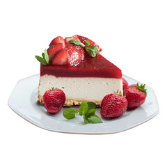 Strawberry cheesecake Christmas celebration food