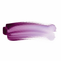 Purple watercolor brush stroke isolated on white background