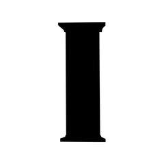 Naklejka premium classic column isolated on white