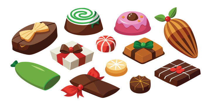 Chocolate candy sweets dessert food confectionery assortment treat delicious gift box