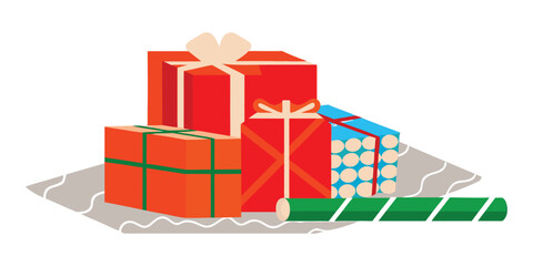 Gifts presents christmas birthday celebration holiday party surprise wrapped package joy