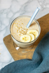 Smoothie à la banane - petit déjeuner plein de vitamine