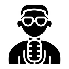 Podcaster Glyph Icon