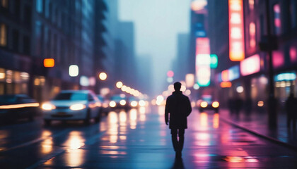 Modern blurred city background, perfect for business presentations, professional website headers, and futuristic corporate designs