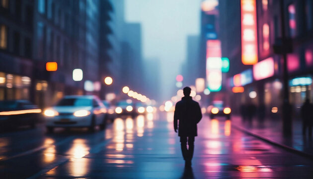 Modern blurred city background, perfect for business presentations, professional website headers, and futuristic corporate designs