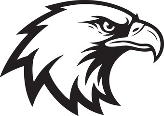 Obraz premium Bold Eagle Head Silhouette A Powerful Symbol of Freedom, Strength, and Vision