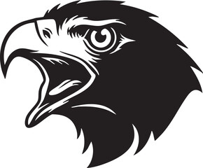Fototapeta premium Eagle Head Vector Illustration Majestic Bird of Prey Graphic Design