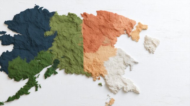 SAF biomass sourcing map illustrating regional feedstock collection zones and renewable supply corridors.  - Powered by Adobe