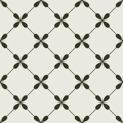 Fototapeta premium Vintage Art Deco Seamless Pattern. Geometric decorative with white and black elements. Retro background. Wallpaper. Paper, print, textile