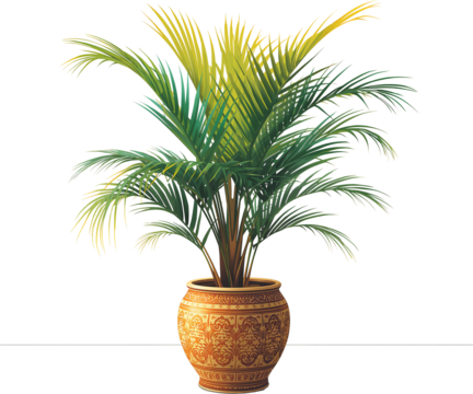 palm tree in a pot PNG