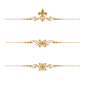 set of gold ornaments