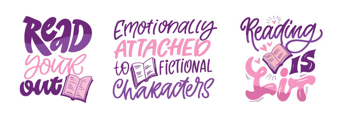 Funny  hand drawn doodle lettering quote about book. Lettering for t-shirt design, mug print, bag print, clothes fashion. 100% hand drawn vector image. © jane55