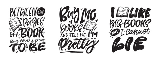 Funny hand drawn doodle lettering quote about book. Lettering for t-shirt design, mug print, bag print, clothes fashion. 100% hand drawn vector image.