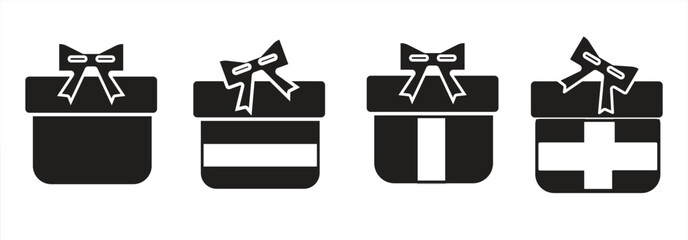 Gift box icon, Surprise symbol, Vector illustration

