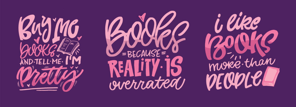 Funny  hand drawn doodle lettering quote about book. Lettering for t-shirt design, mug print, bag print, clothes fashion. 100% hand drawn vector image.