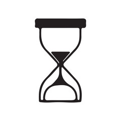 Hourglass Icon &ndash; Time Timer Sand Clock Silhouette Vector