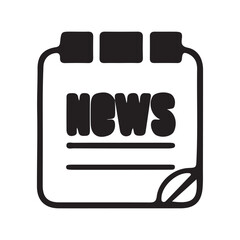 News Icon &ndash; Newspaper Symbol, Media Update, Press Information Vector