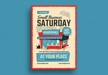 Retro Small Business Saturday Flyer