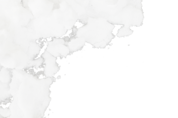 corner of white snow frame isolated on white or transparent png