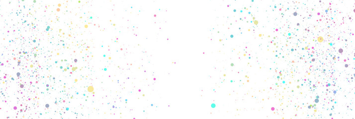 Holographic dust particles geometric abstract tech background. Vector dots art colorful banner design