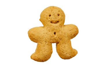 gingerbread man cookie isolated on white or transparent png