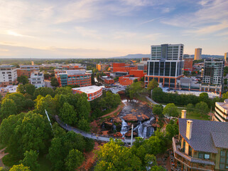 Greenville, South Carolina at Falls Park on Reedy Creek