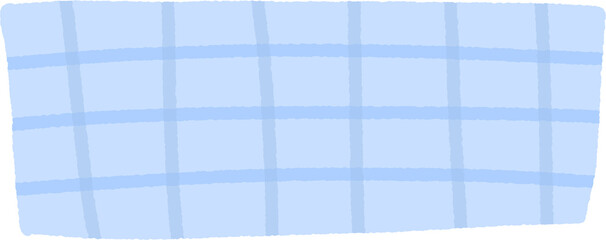 Hand-Drawn Blue Check Masking Tape Pattern &ndash; Pastel Grid Decorative Tape for Scrapbooking and Craft Design