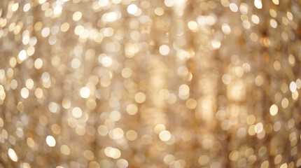Abstract cream background with blurry festival lights and outdoor celebration bokeh