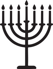hanukkah menorah with candles