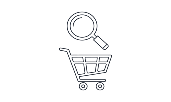 E-commerce Search and Shopping Icon