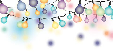 Colorful festive string lights