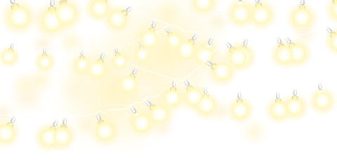 Warm festive string lights