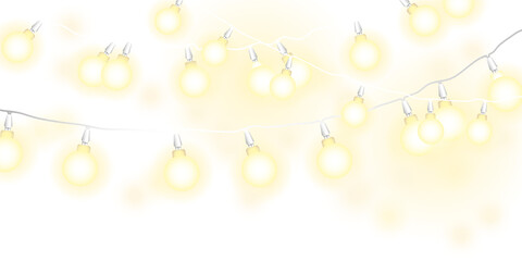 Warm festive string lights