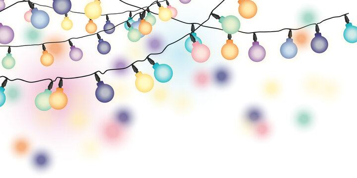 Colorful festive string lights