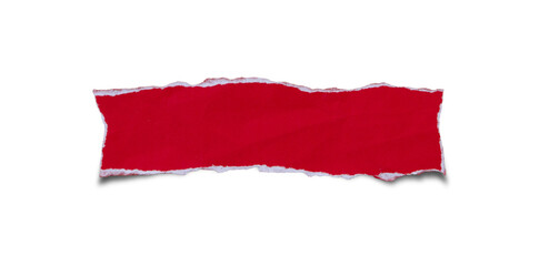 red paper torn edges with shadow on transparent background. frame document design.