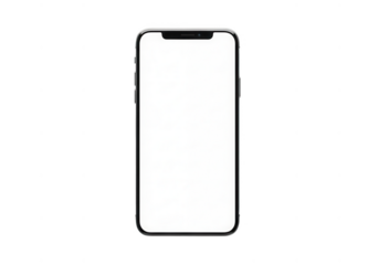 Modern smartphone screen isolated on transparent background