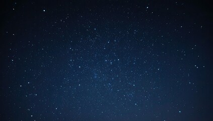 Obraz premium Starry night Dark blue sky with numerous, faint, twinkling white stars
