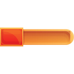 Orange Rectangular Bar Graphic Element With Rounded End Against Transparent Background Simple Modern Digital Design