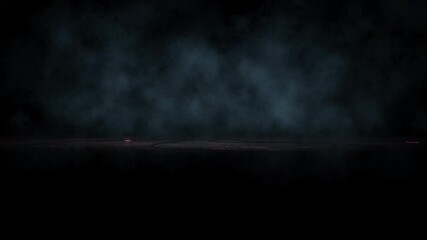 mysterious atmospheric backdrop, shadowy misty setting enhances suspenseful mood