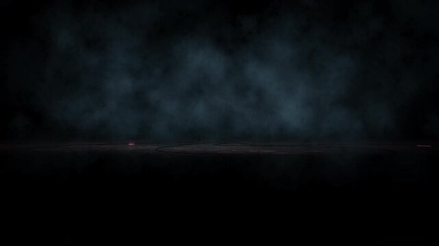 mysterious atmospheric backdrop, shadowy misty setting enhances suspenseful mood