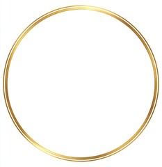 Simple golden ring, double-lined circle with white center space